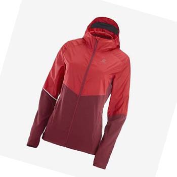 Chaquetas Salomon AGILE WIND WINDBREAKERS Mujer Rojos | MX 2460FDN